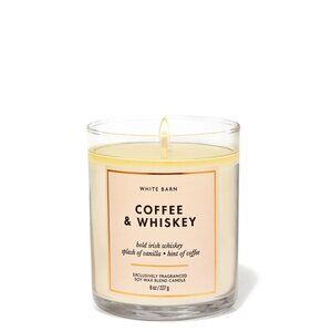 Bath & Body Works Coffee & Whiskey Single Wick Candle 8 oz New
